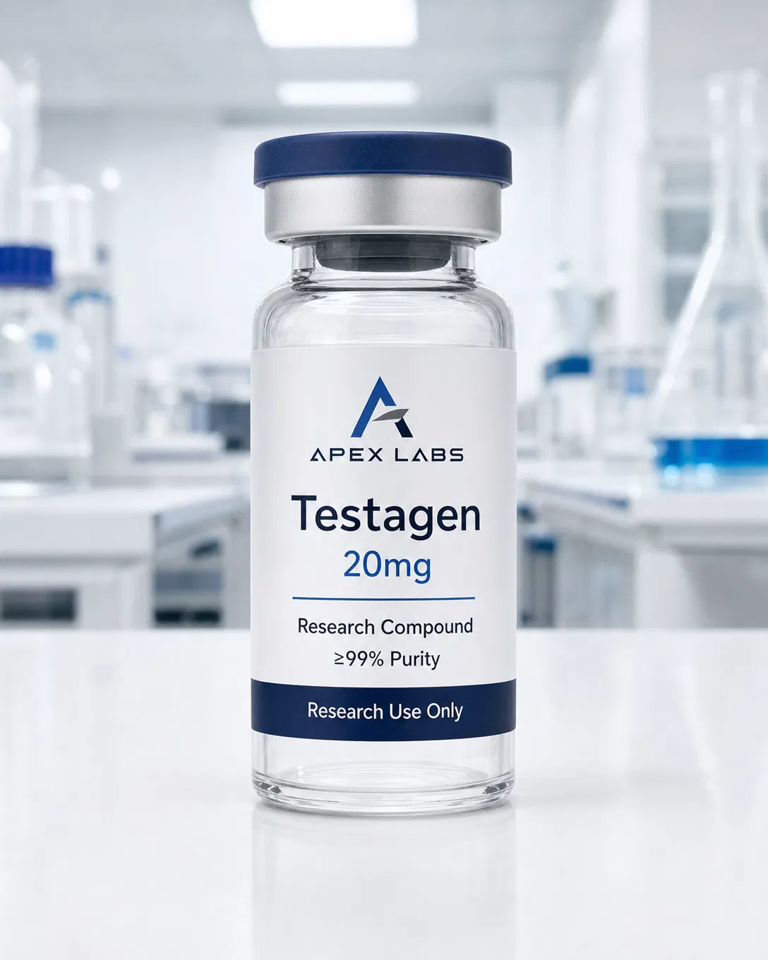 Testagen 20mg full APEX LABS branded research bottle