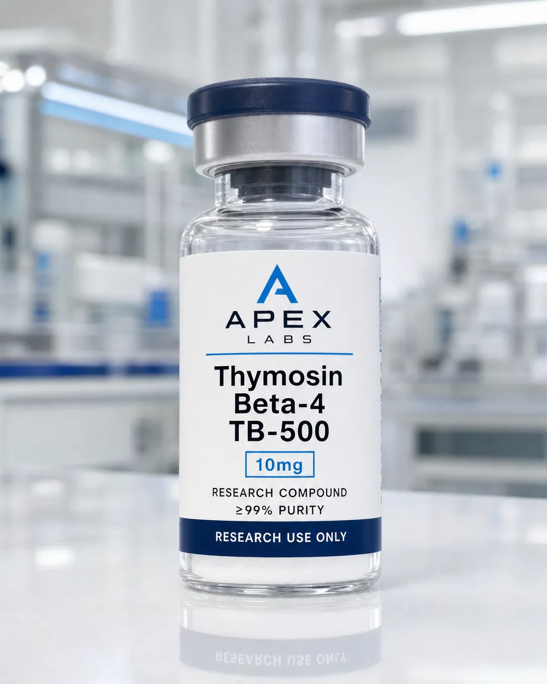 Thymosin Beta-4 (TB-500) 10mg full APEX LABS branded research bottle