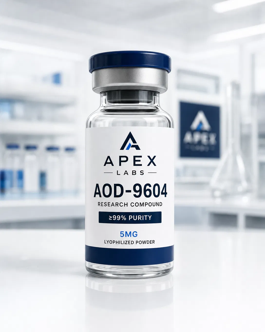 AOD9604 10mg full APEX LABS branded research bottle