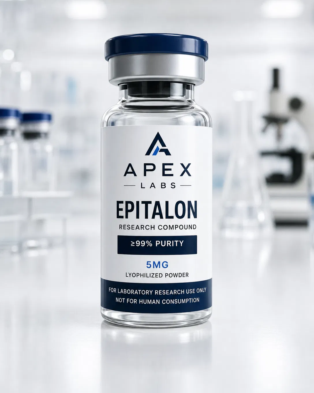 Epithalon 100mg full APEX LABS branded research bottle