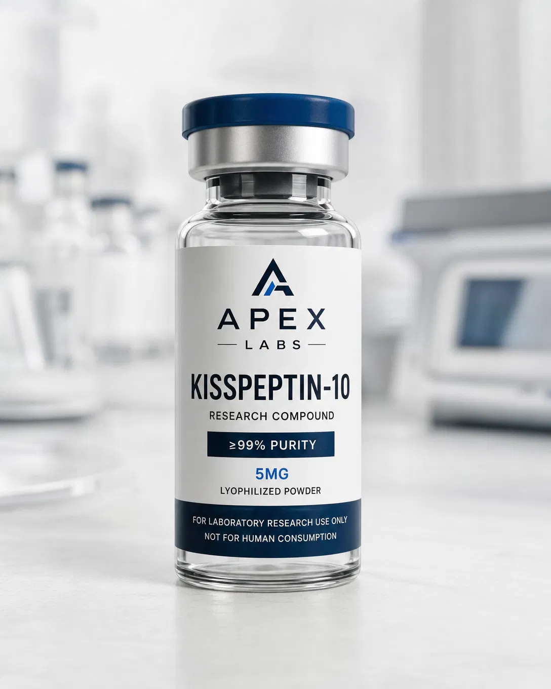 Kisspeptin 10mg full APEX LABS branded research bottle