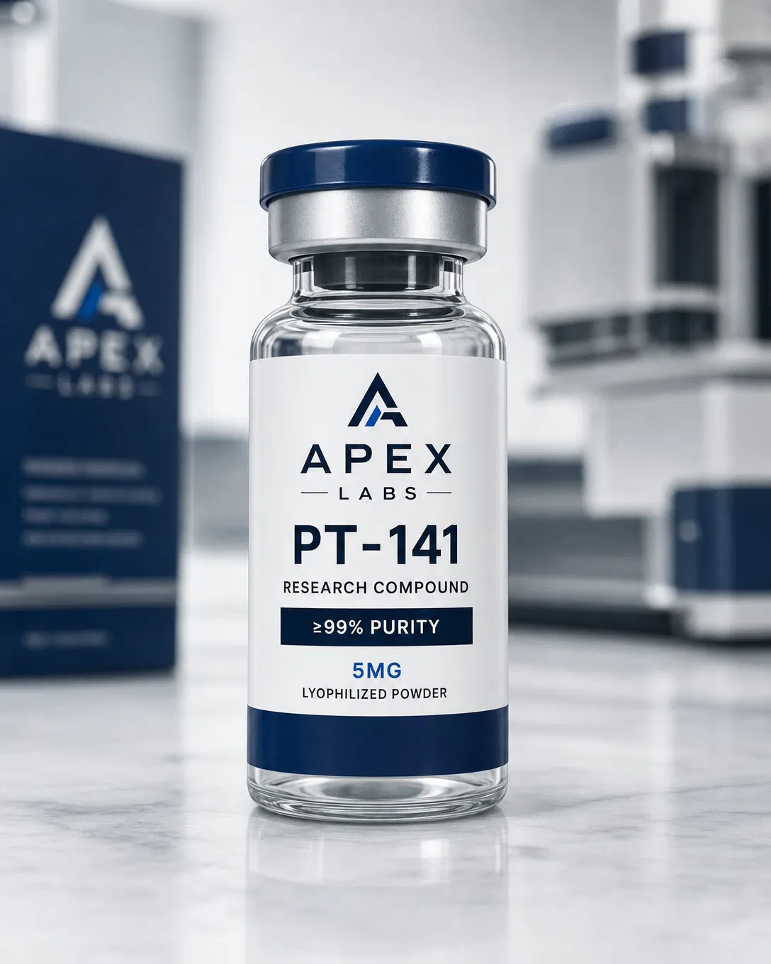 PT-141 10mg full APEX LABS branded research bottle