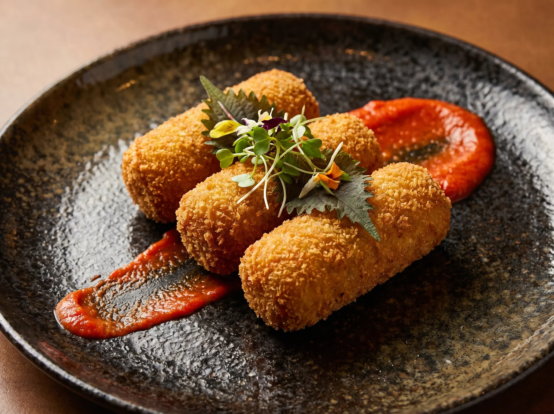 Crispy Plantain and Yam Croquettes