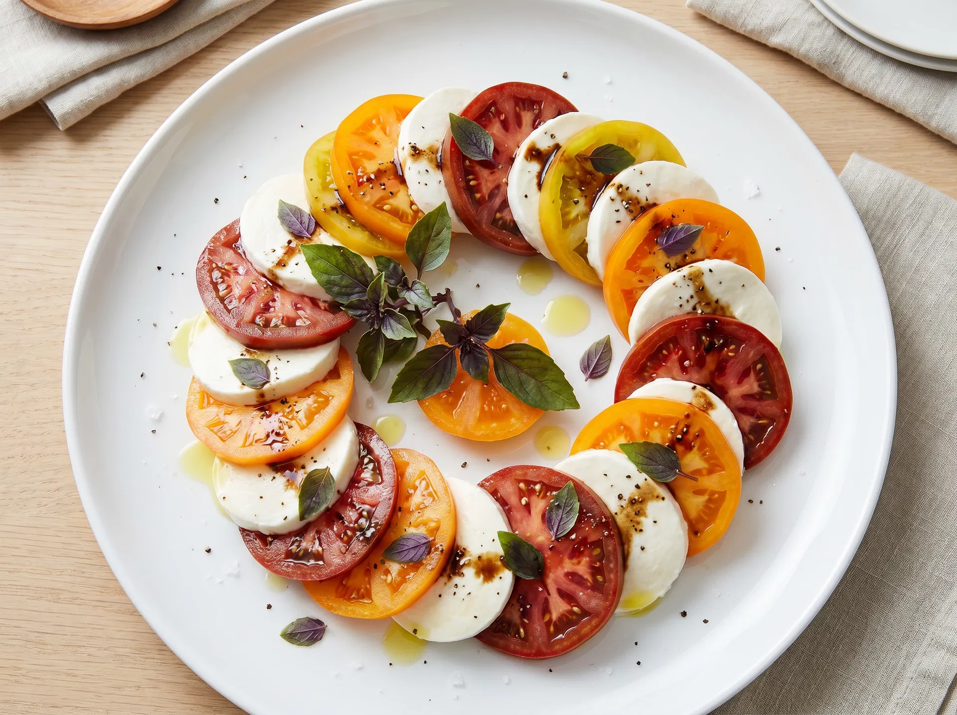 African Basil & Heirloom Tomato Caprese