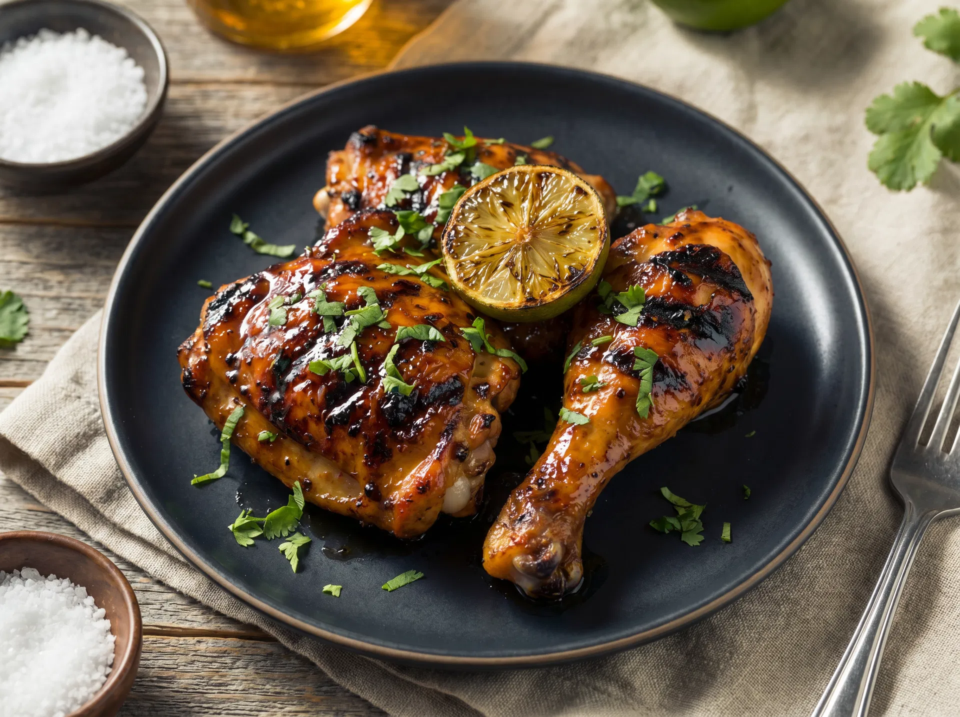Pan-African Chargrilled Chicken with Honey-Lime Glaze