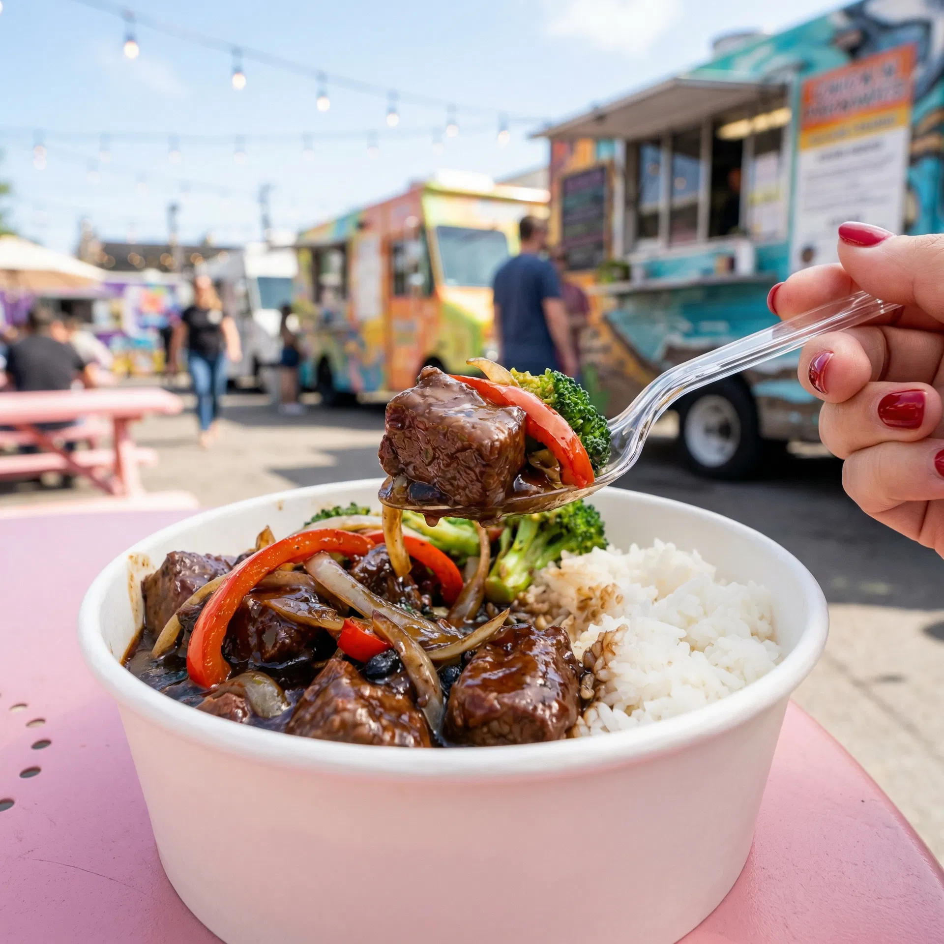 Beef in Black Bean Sauce (Steamed Rice)