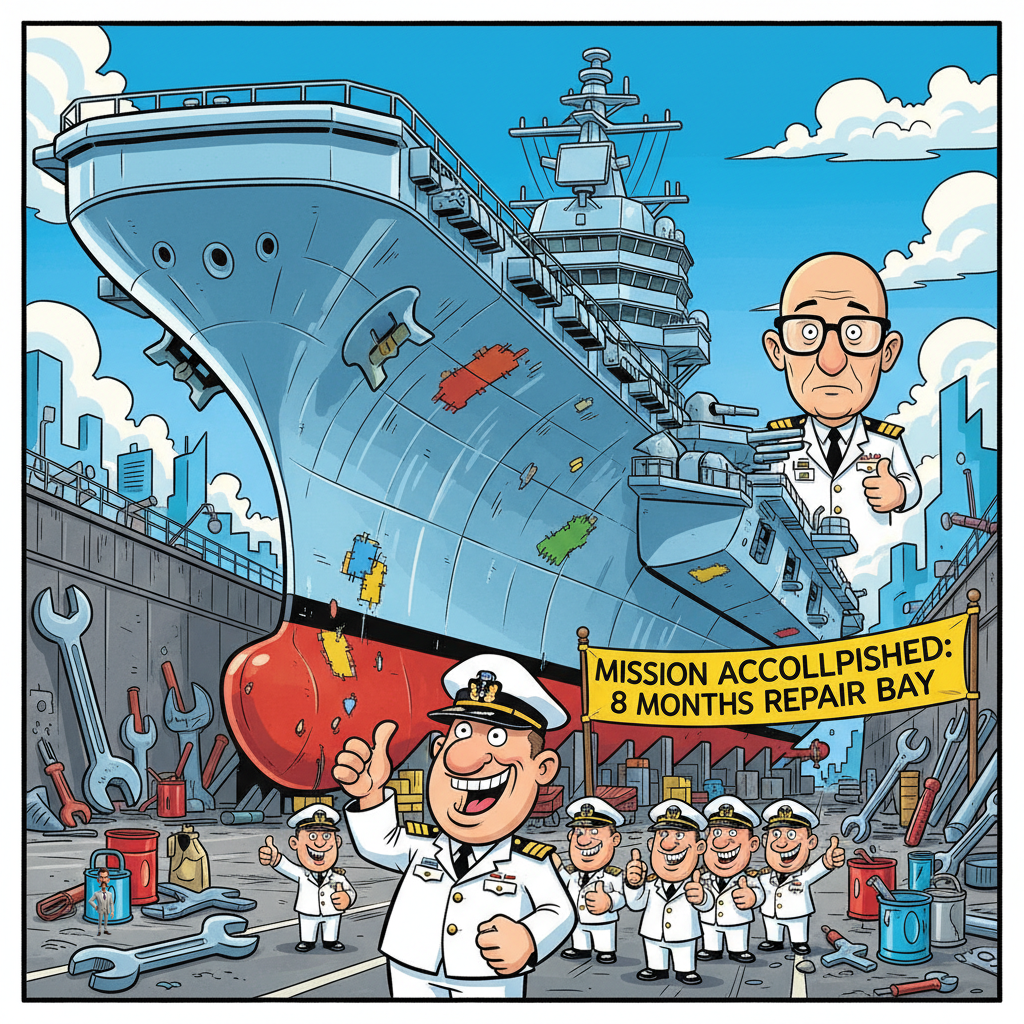 USS Ford Declared 'Battle-Ready' After Successfully Completing Eight-Month Deployment to Repair Bay