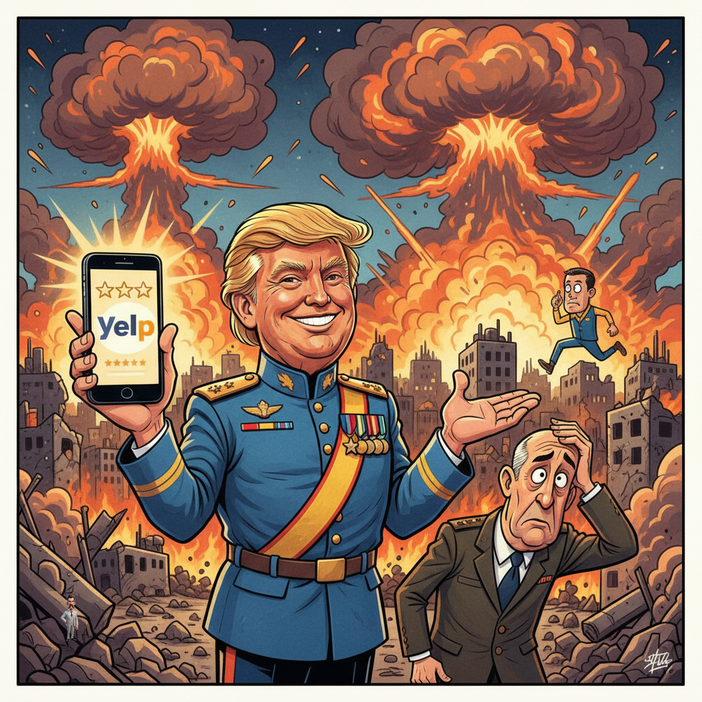 Trump Declares 'Major Combat Operations' in Iran, Citing 'Excellent' Reviews on Yelp