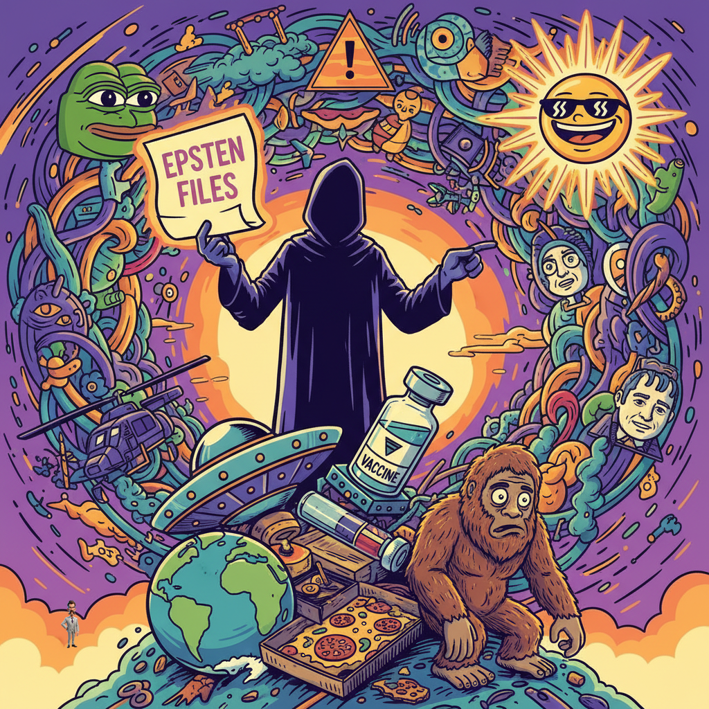 QAnon Declares Epstein Files 'Proof' That All Unrelated Things Are Also True