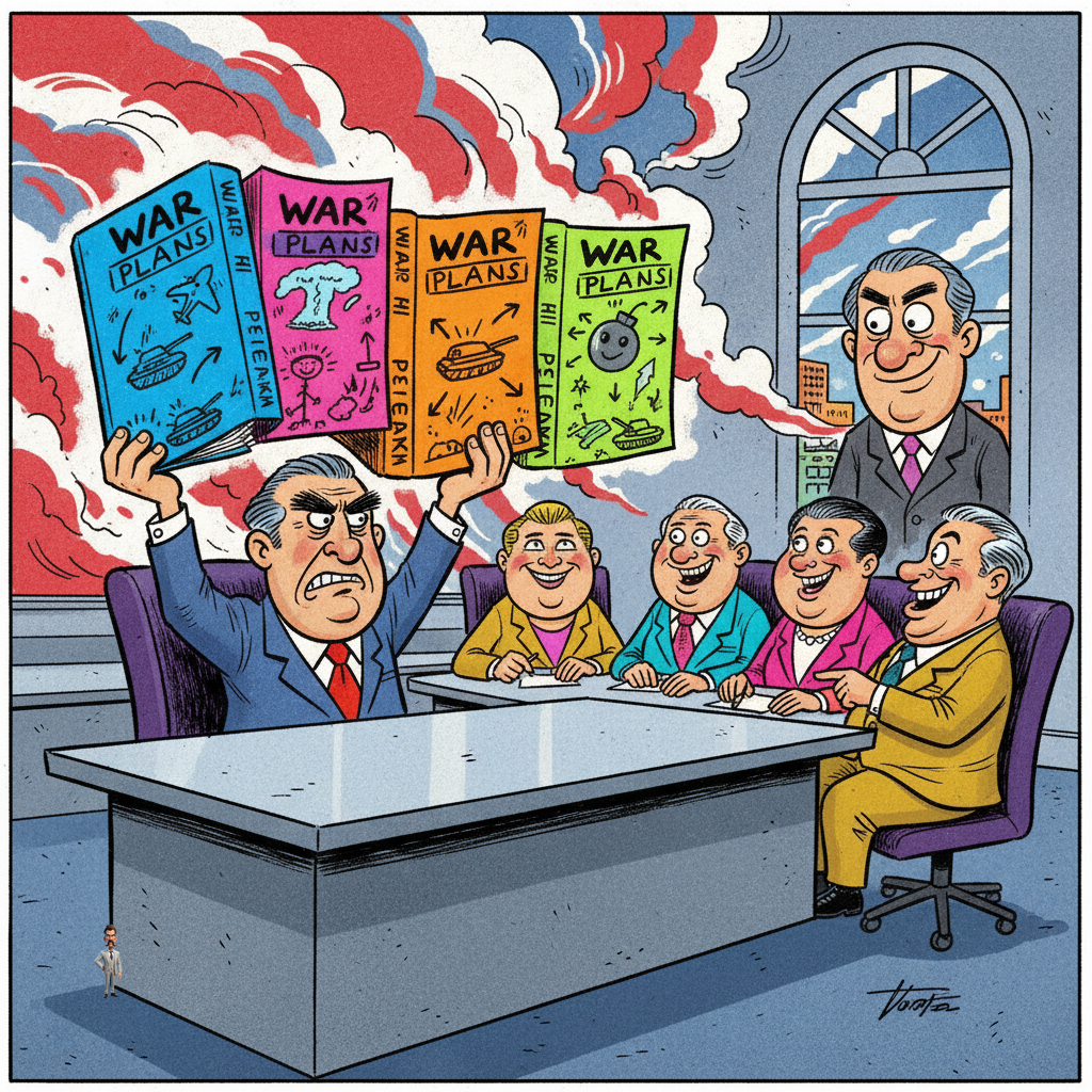 Congress Demands President Submit War Plans in Triplicate, With Crayola Illustrations