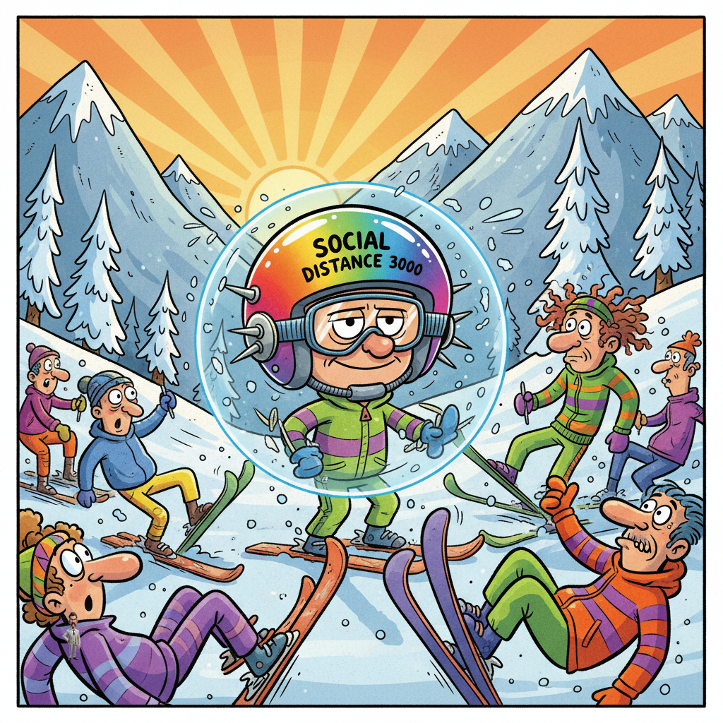 Ski Gear Manufacturer Unveils New Helmet Designed To Actively Repel Human Contact