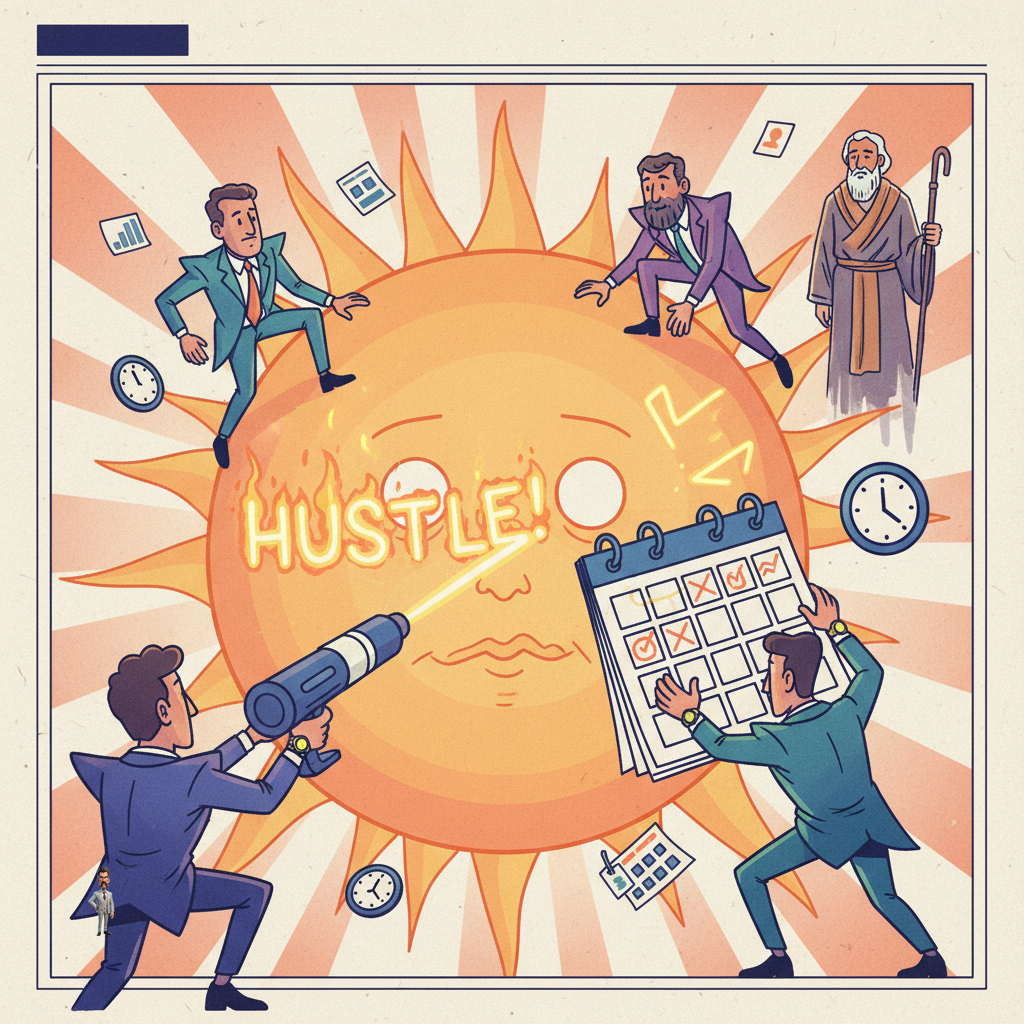 sun’s brief moment of calm immediately weaponized by productivity gurus