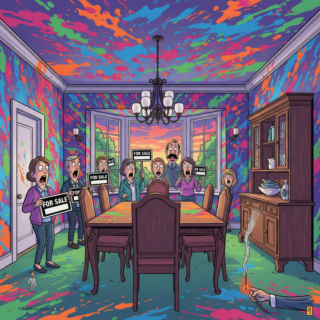 Homeowner’s Bold Dining Room Mural Declared Act of Domestic Terrorism by Neighbors