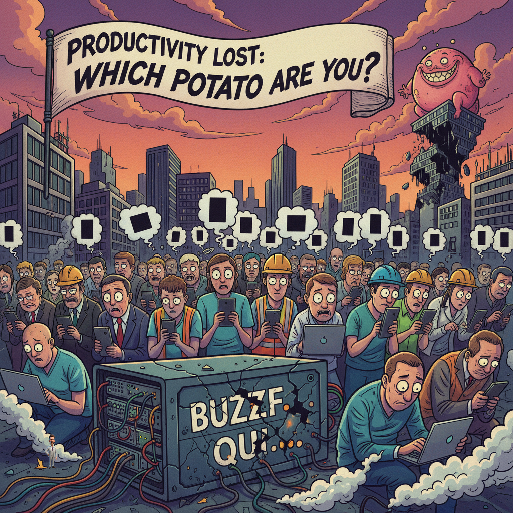 Nation’s Workforce Grinds To Halt As Crucial BuzzFeed Quiz Servers Experience Outage