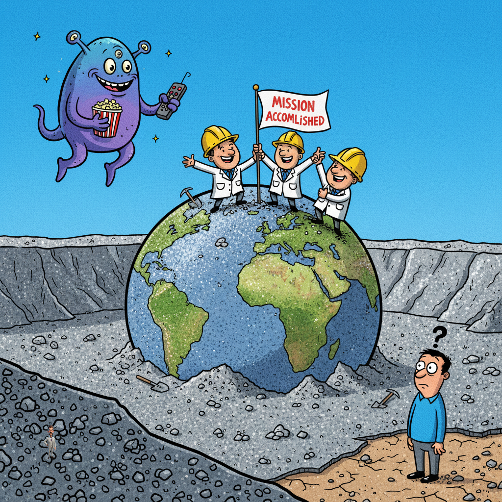 New Climate Solution Requires Earth To Be Paved Entirely With Crushed Rock