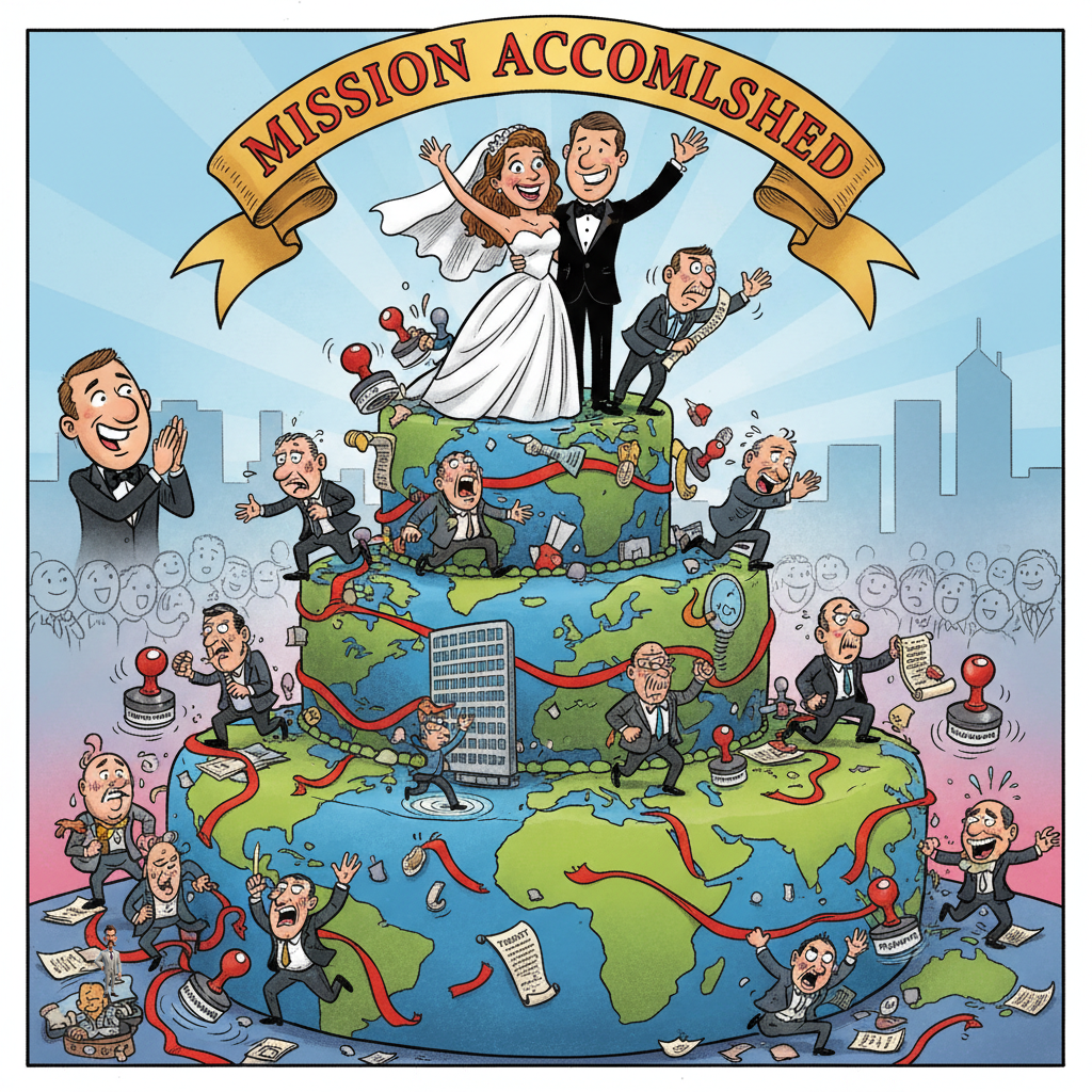 International Couple’s Wedding Successfully Navigates Global Bureaucracy, Avoids Diplomatic Incident