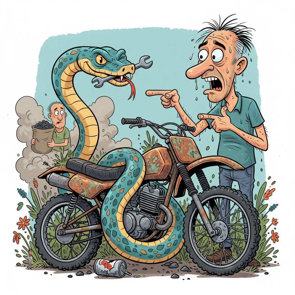 Australian Man Blames Venomous Snake For Repeatedly Forgetting Motorcycle Maintenance