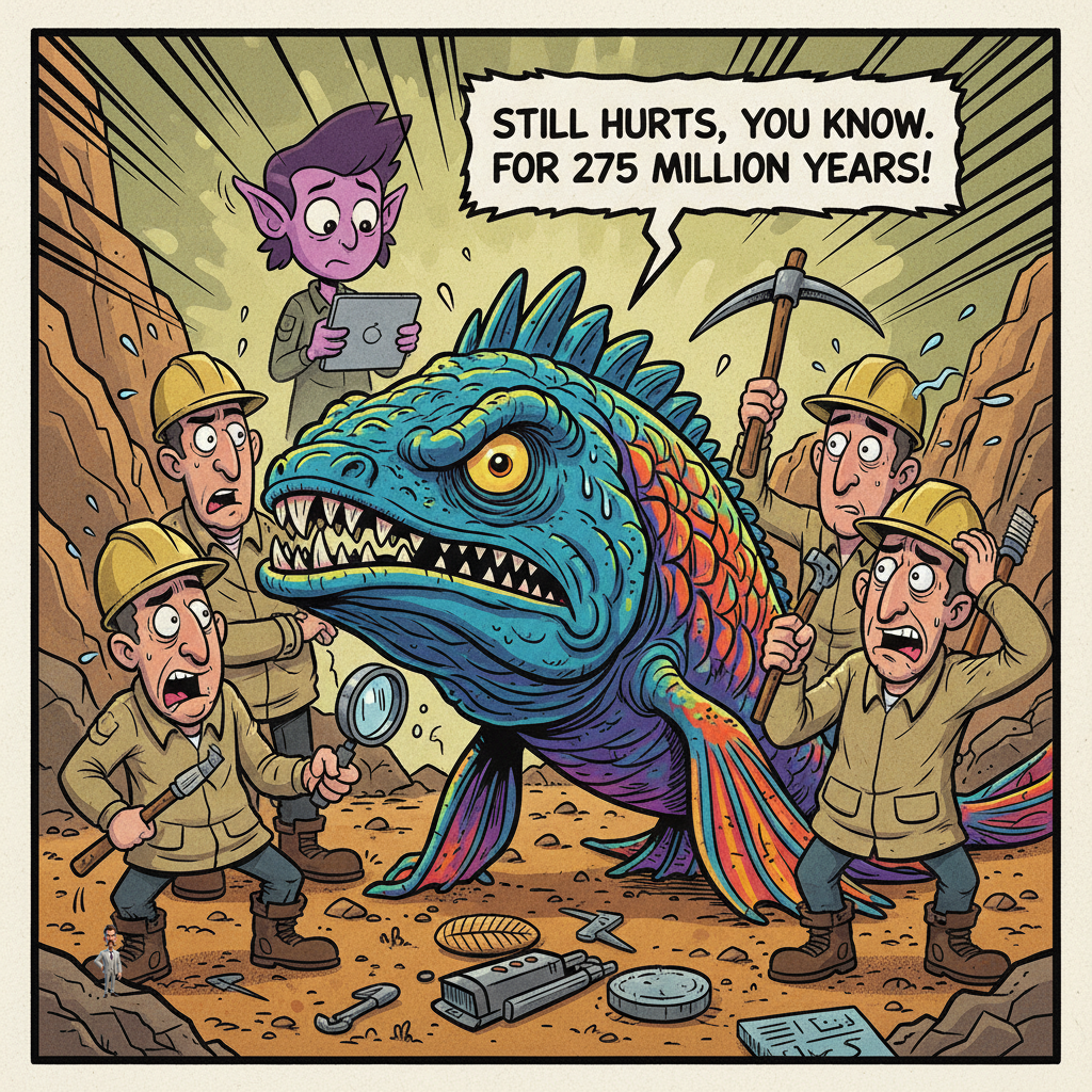 Ancient Lizard-Fish Found To Have Been Complaining About Its Jaw For 275 Million Years