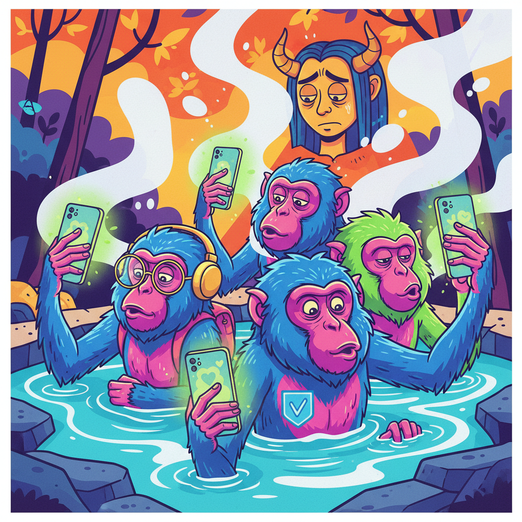 Snow Monkeys’ Hot Spring Rituals Deemed Essential For Maintaining Peak Social Media Engagement