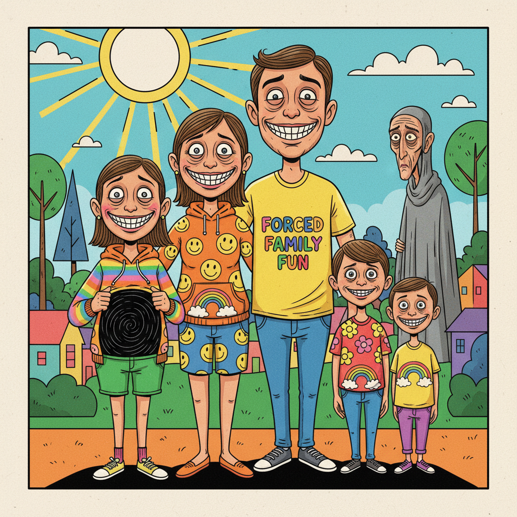 New 'Forced Family Fun' Apparel Line Promises To Hide Existential Dread From Relatives