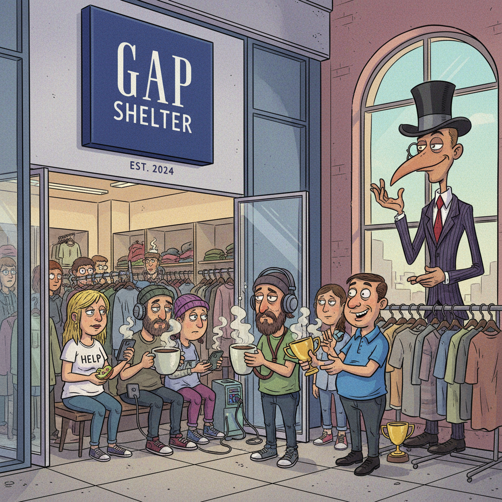 Gap Stores Now Functioning Exclusively As Emergency Shelter For Lost Millennials