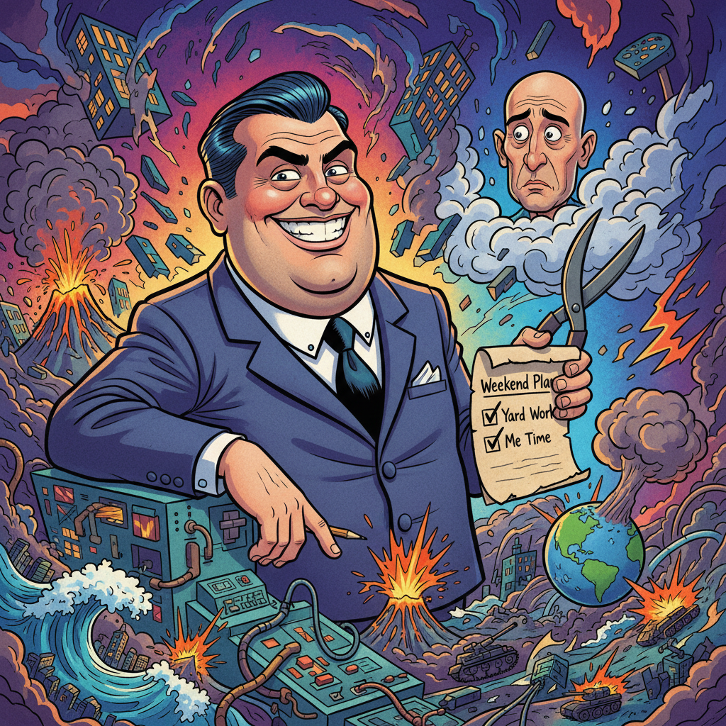 Global Catastrophe Architect Confirms Weekend Plans Remain Unchanged