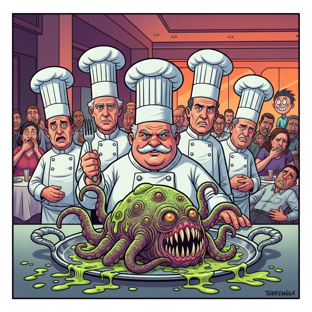 Global Culinary Council Declares All Food Must Now Look Like Something From A Horror Movie