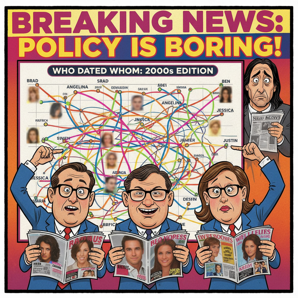 Nation’s Pundits Admit Most Political Commentary Just Elaborate Celebrity Trivia