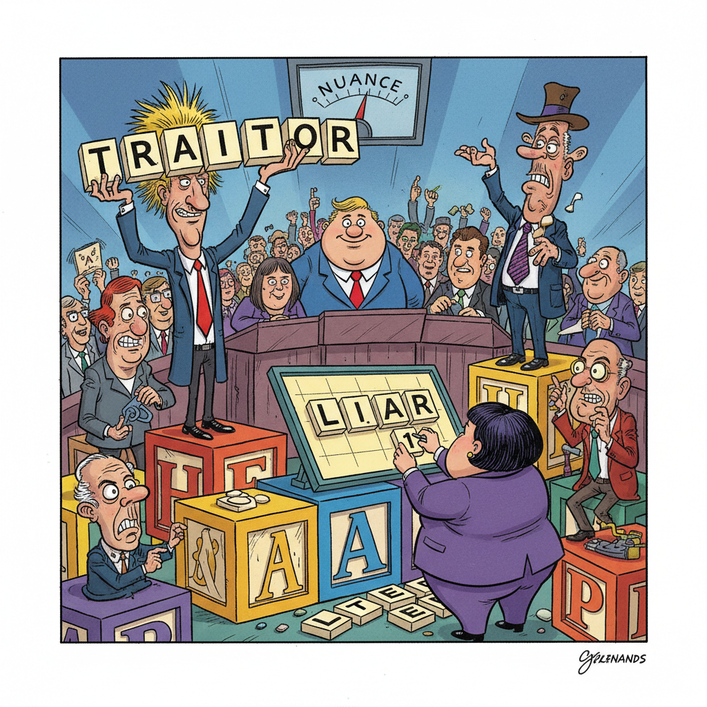 Nation's Political Discourse Now Just Spelling Out Accusations Letter By Letter