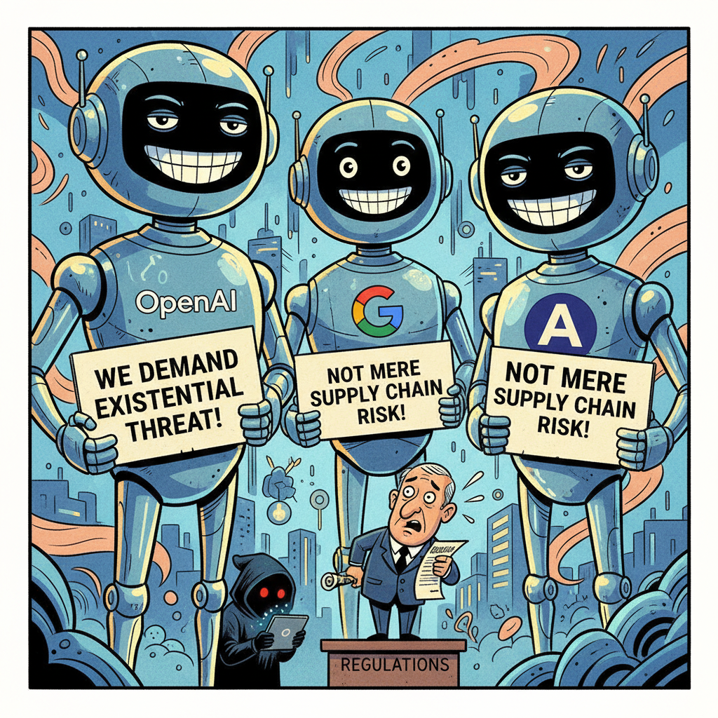 AI Companies Unite to Demand Government Label Them 'Existential Threat' Instead of 'Supply Chain Risk'