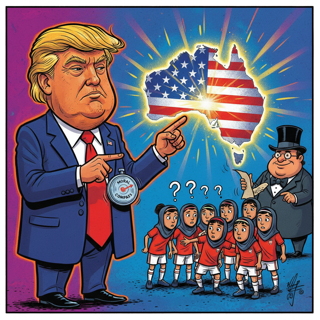 Trump Demands Australia Grant Asylum To Iranian Women’s Soccer Team, Citing 'Moral Obligation' He Just Discovered