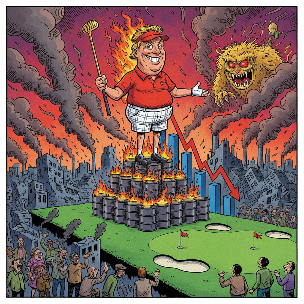 President Assures Nation Economic Impact Of War Will Be 'Very, Very Good' For His Golf Courses