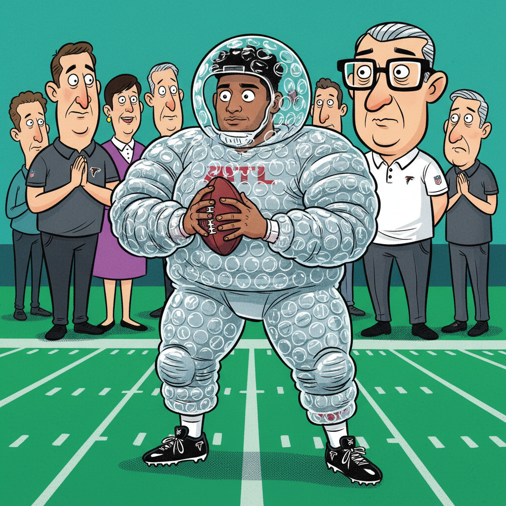 Falcons Announce New Quarterback Will Be Required To Wear Full Bubble Wrap Suit