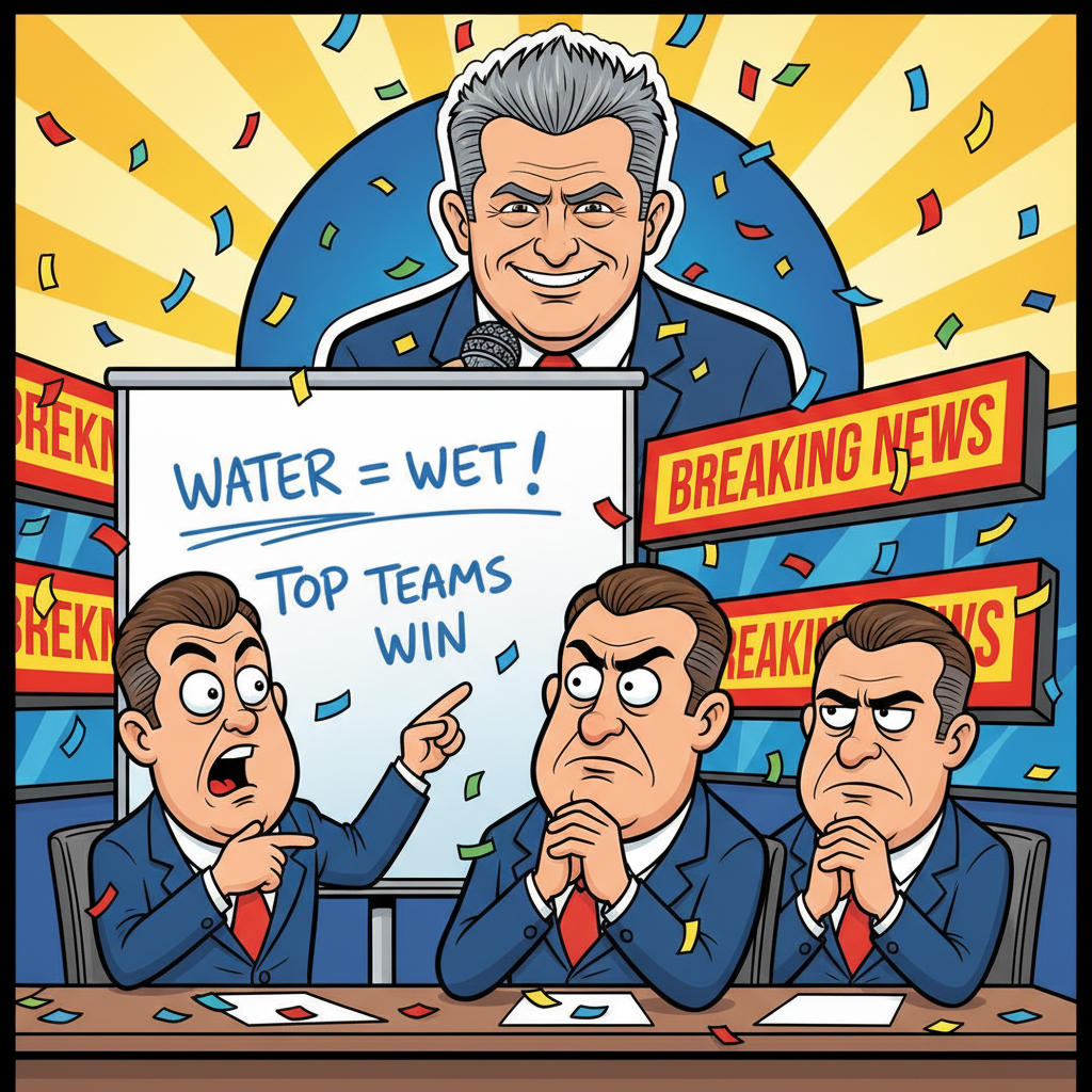Sports Analysts Confirm Water Is Wet, Top Teams Expected To Win Games
