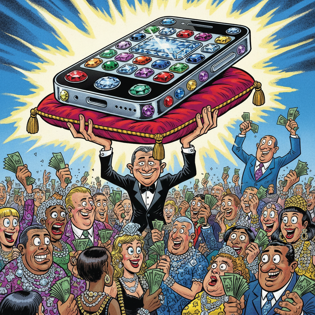 apple unveils 'iphone ultra plus max pro elite' for discerning consumers with too much money