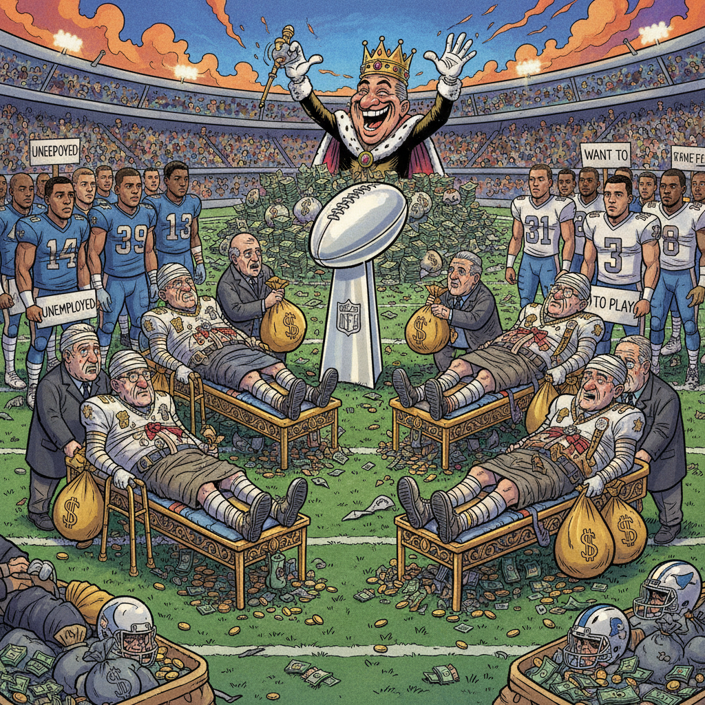 Nation’s Super Bowl Contenders Now Just Collecting Elderly, Highly Paid Athletes