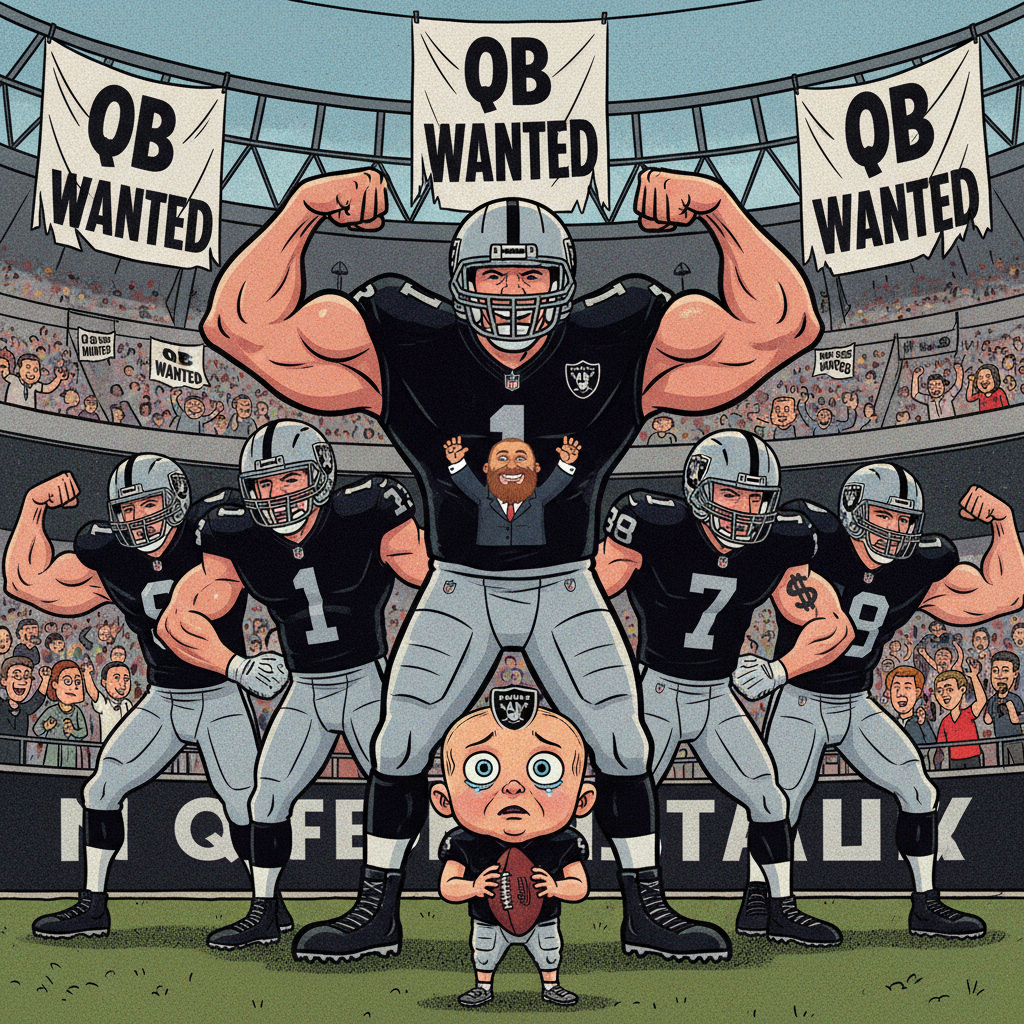 Raiders Sign Entire Offensive Line To Record Deals, Still Unsure About Quarterback