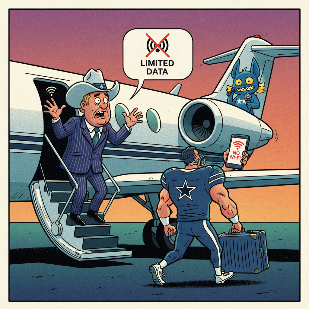 Cowboys Lose Key Free Agent After Player Discovers Jerry Jones’ Private Jet Doesn’t Have Unlimited Wi-Fi