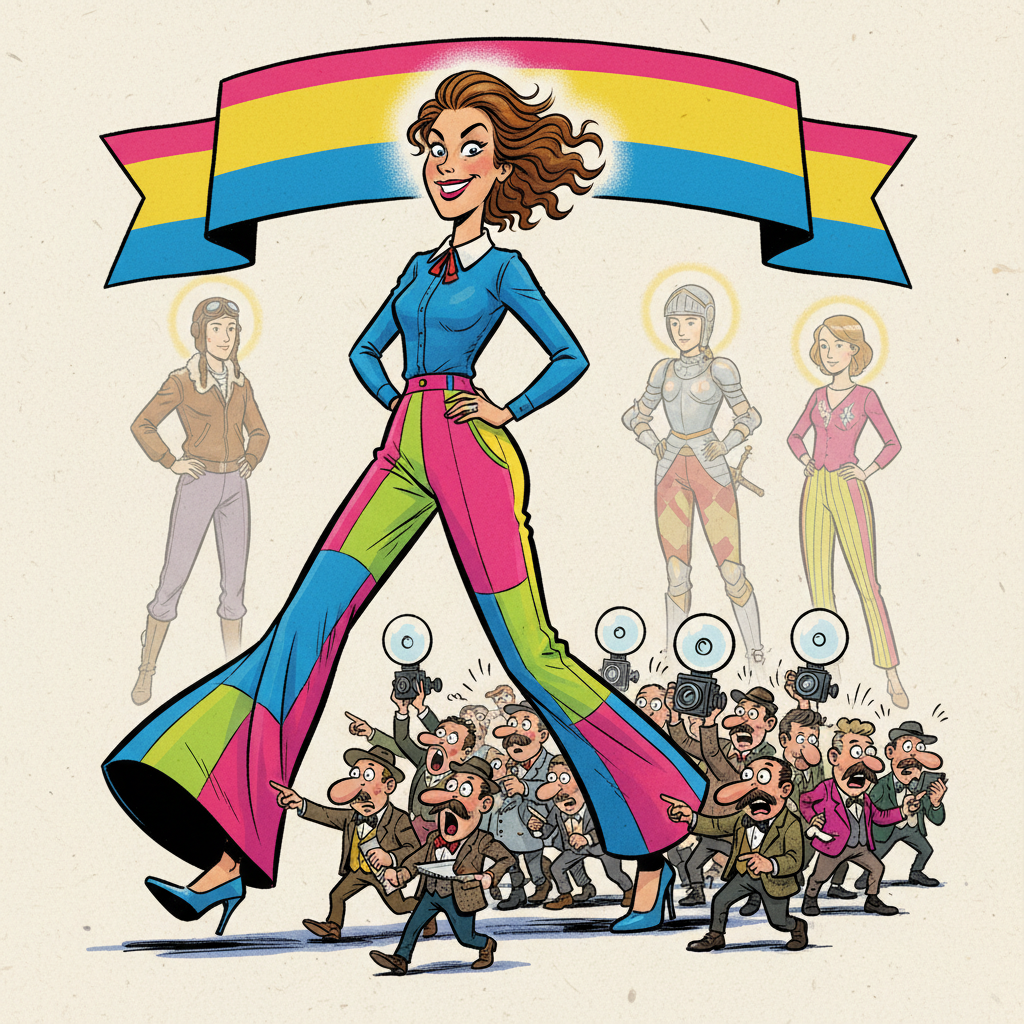 BREAKING: Woman Wears Pants In Public, Media Scrambles To Attribute Style To Deceased Icon