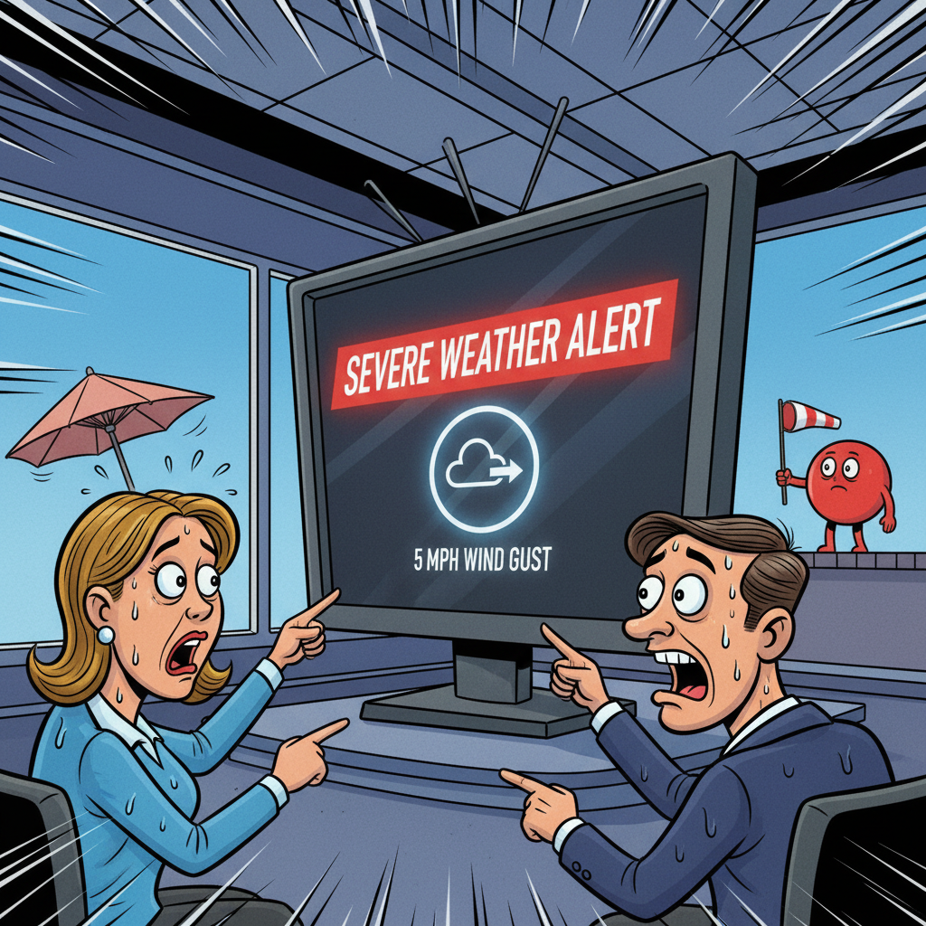 Local News Station Declares 'Severe Weather Alert' For Slightly Gusty Breeze