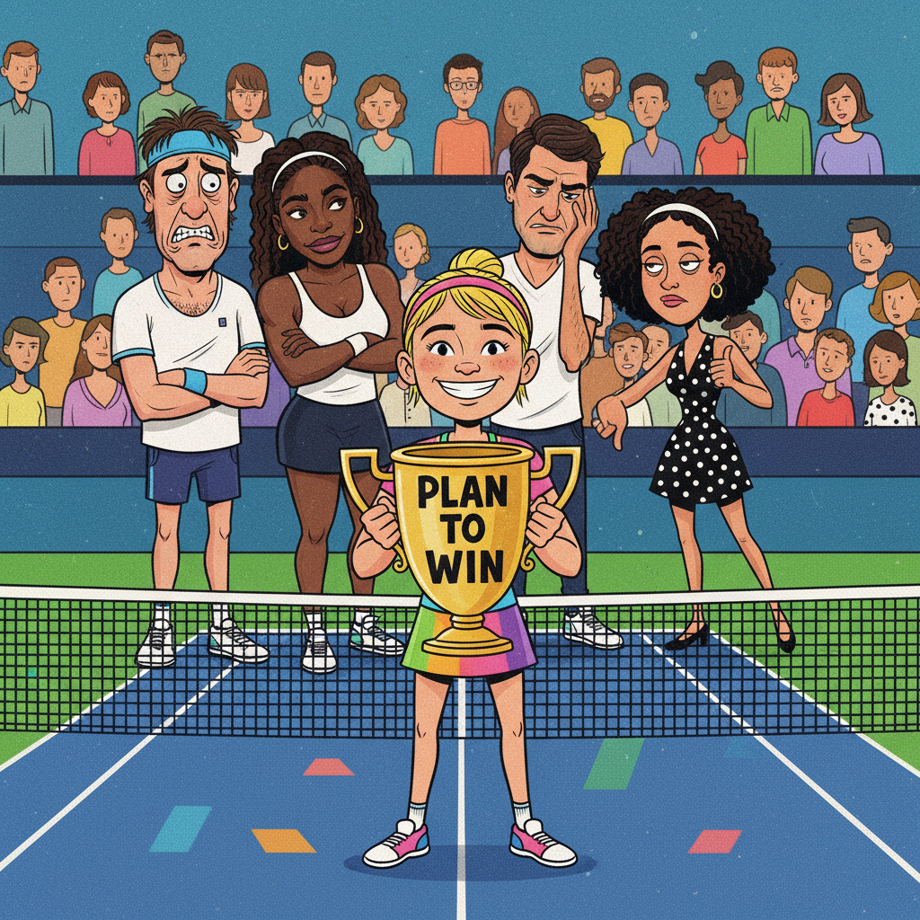 rookie tennis player announces plans to be good at tennis