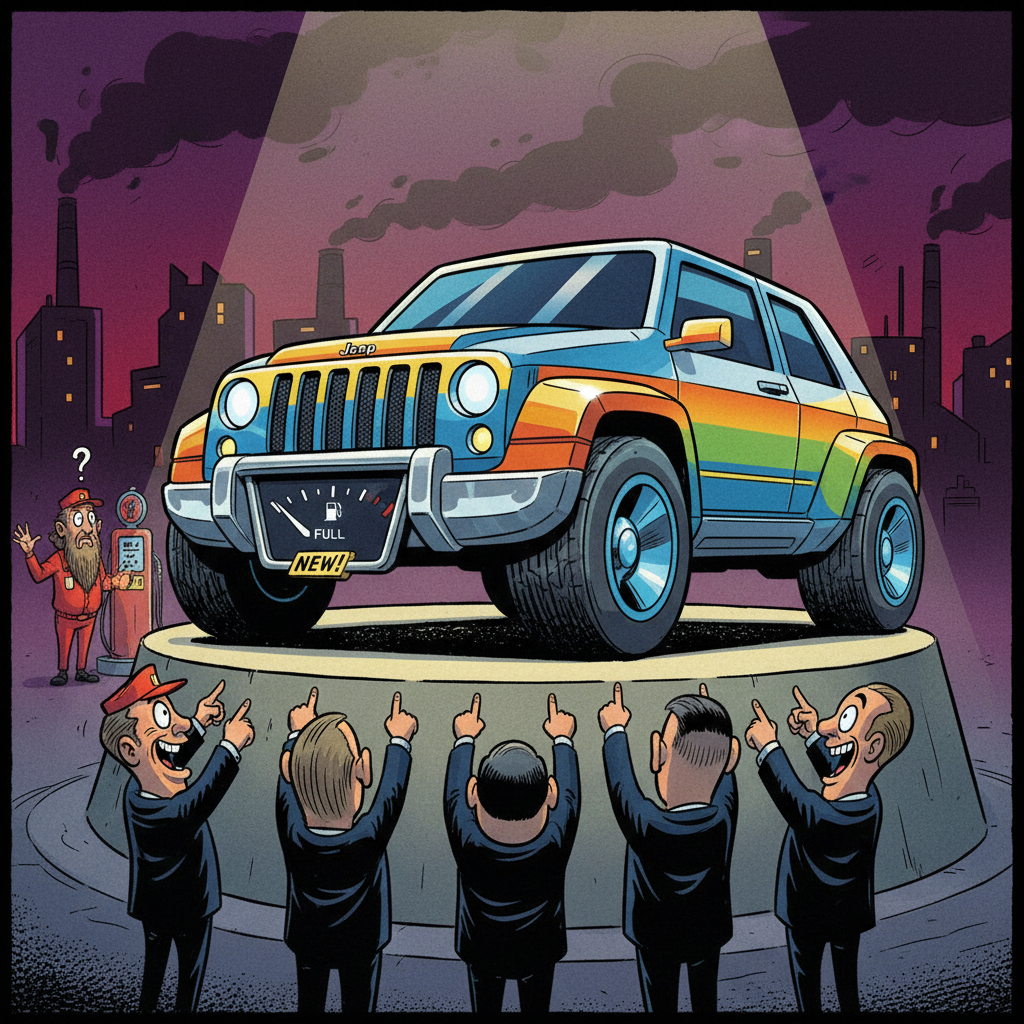 Jeep Announces Groundbreaking Plan To Make Cars That Don't Run Out Of Gas Immediately