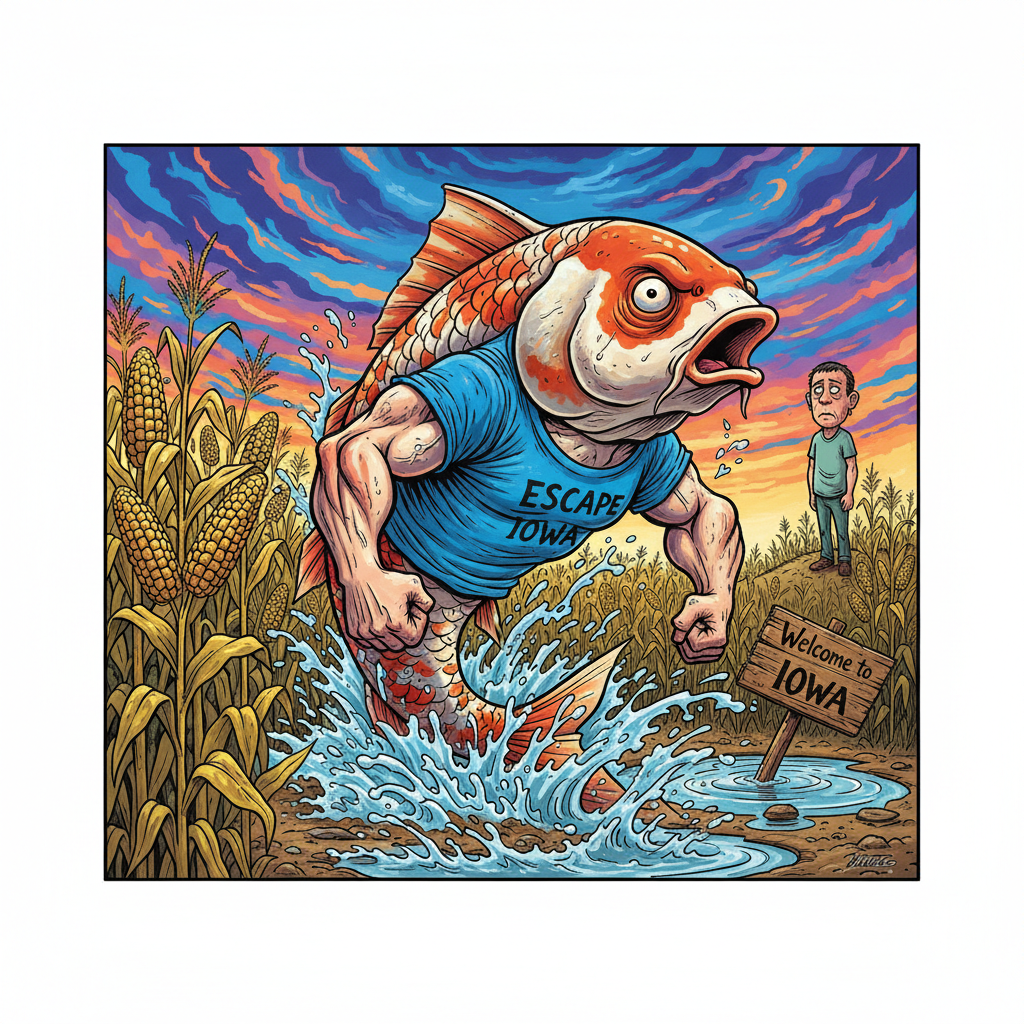 Iowa Man Discovers World Record Carp Was Just Trying To Escape State