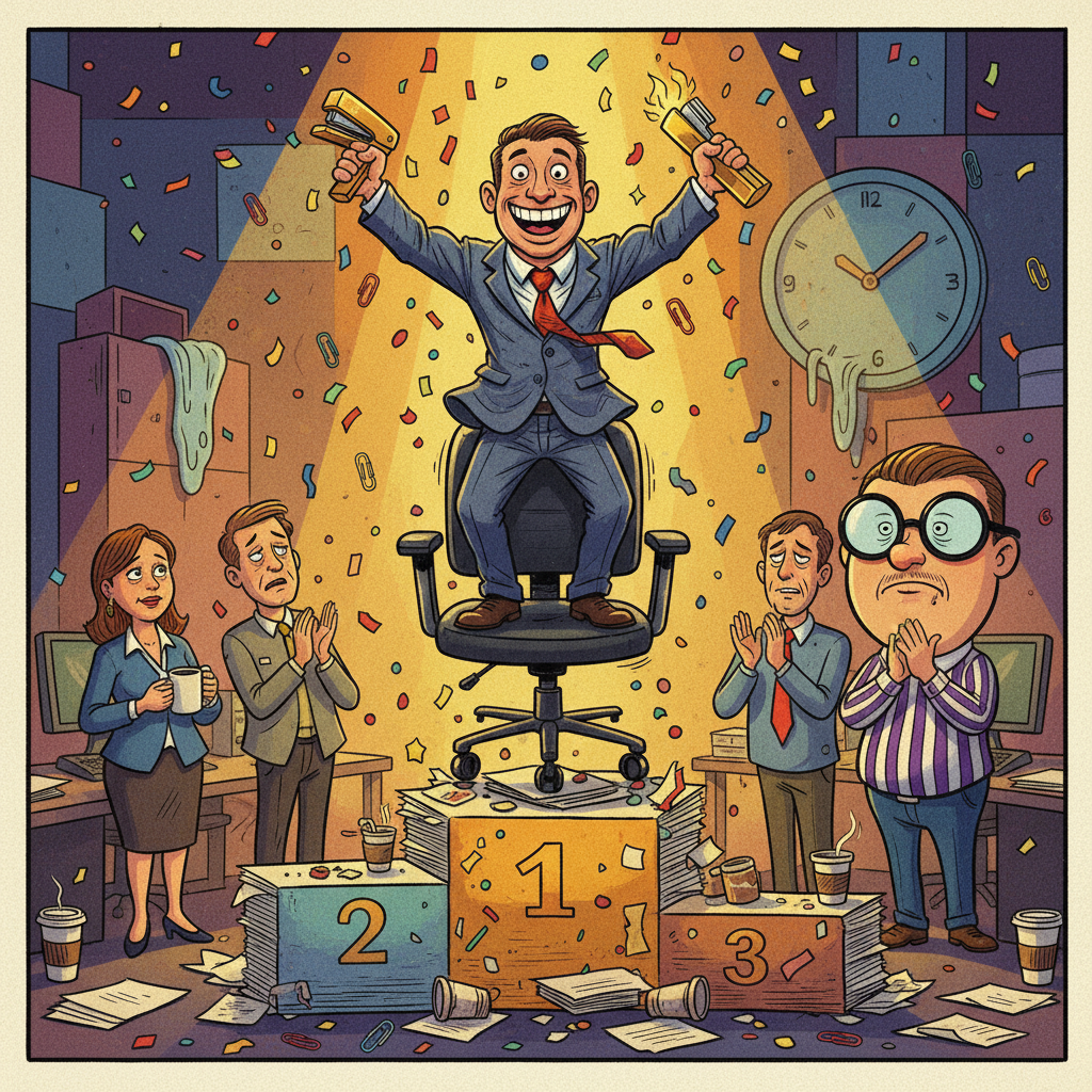 Nation's Office Workers Declare Desk Chair 'Podium' After Successfully Navigating Monday Morning Emails