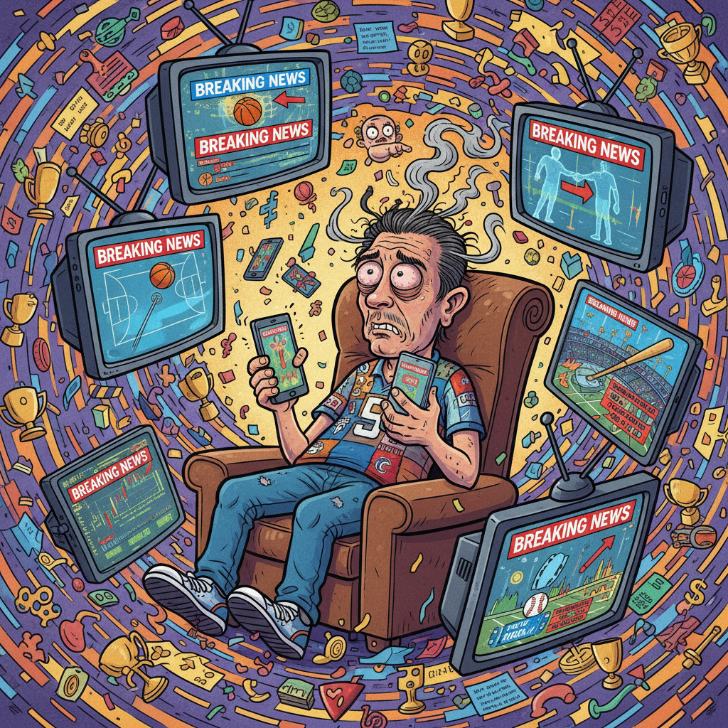 Nation's Sports Fans Exhausted By Constant Barrage Of Equally Urgent, Unrelated News