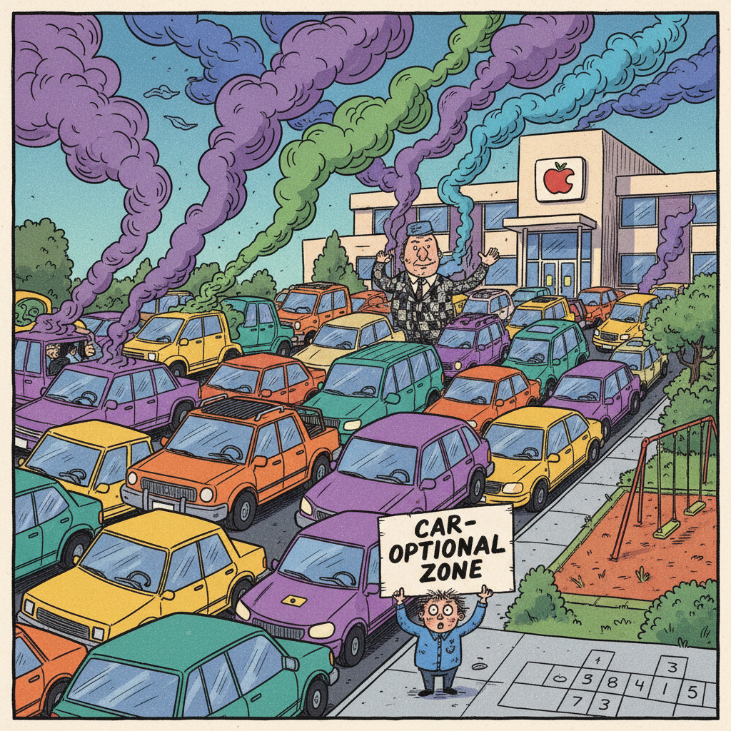 Schools Announce New 'Car-Optional' Drop-Off Zones, Immediately Overwhelmed by Cars