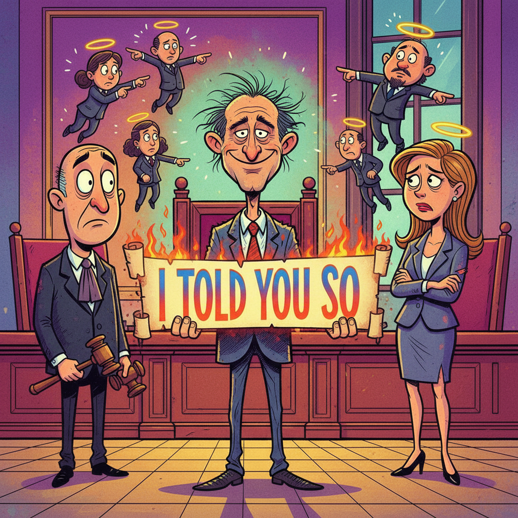 Estranged Husband Proudly Presents 'I Told You So' Evidence To Court