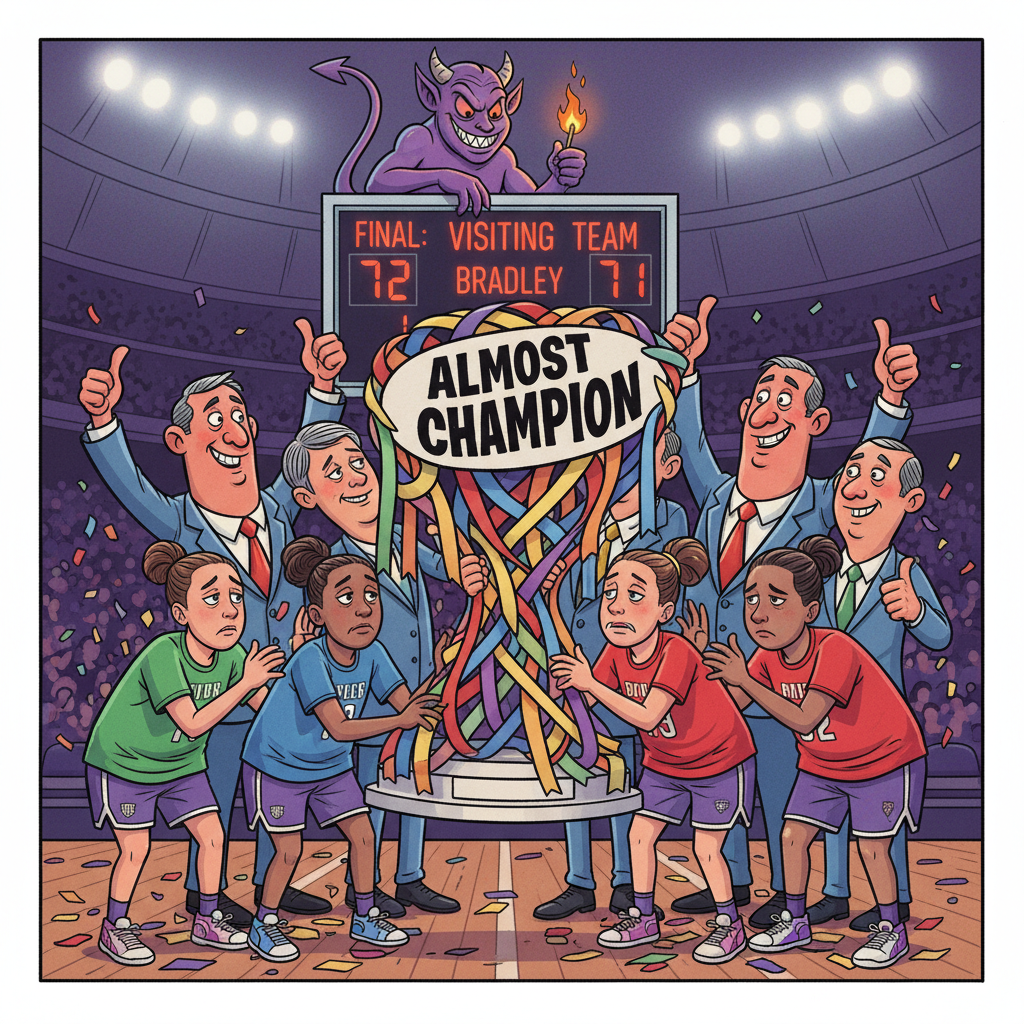 Bradley Braves Women's Basketball Team Honored For Exemplary Display Of 'Almost Winning'