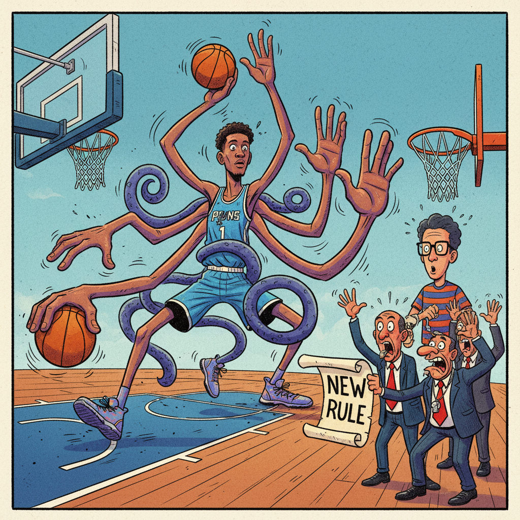 Wembanyama Now Legally Required To Play Every Position Simultaneously