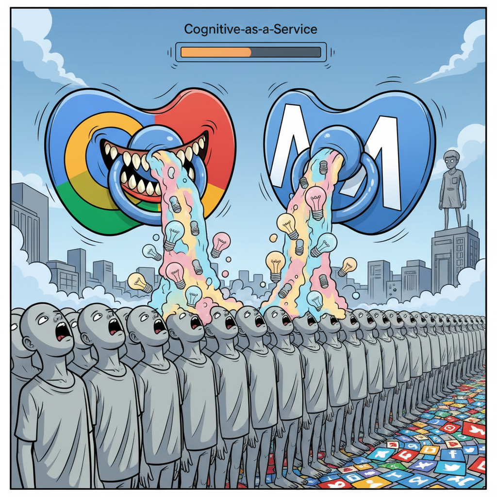 Google and Meta Announce Joint Venture to Offer 'Pre-Chewed Thoughts' as Subscription Service